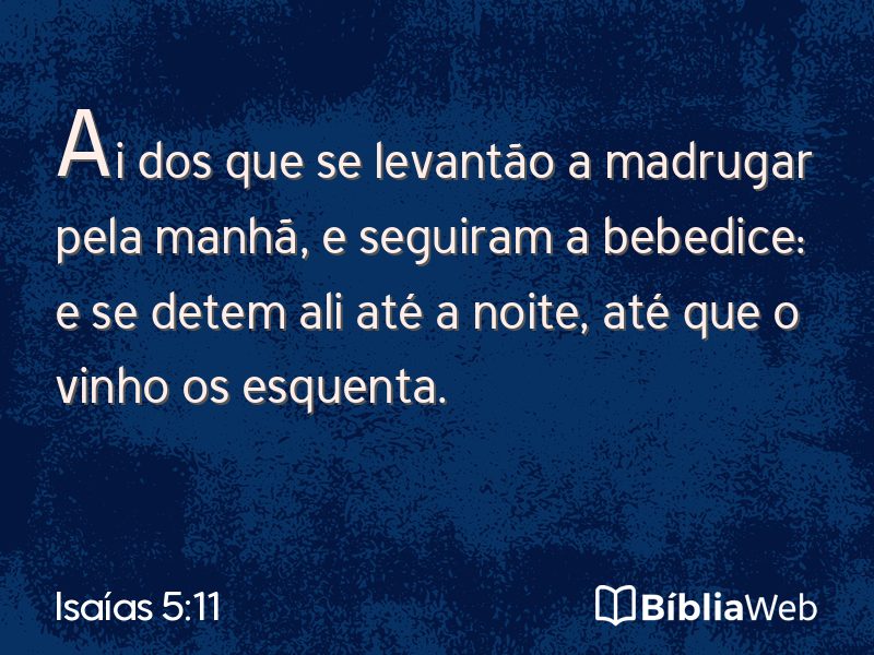 Isaías 5:11 em imagem para compartilhar