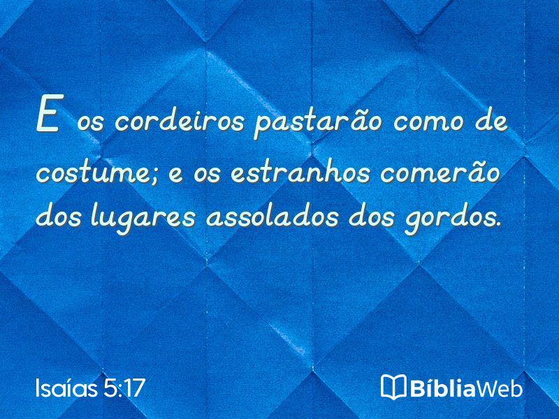 Isaías 5:17 em imagem para compartilhar