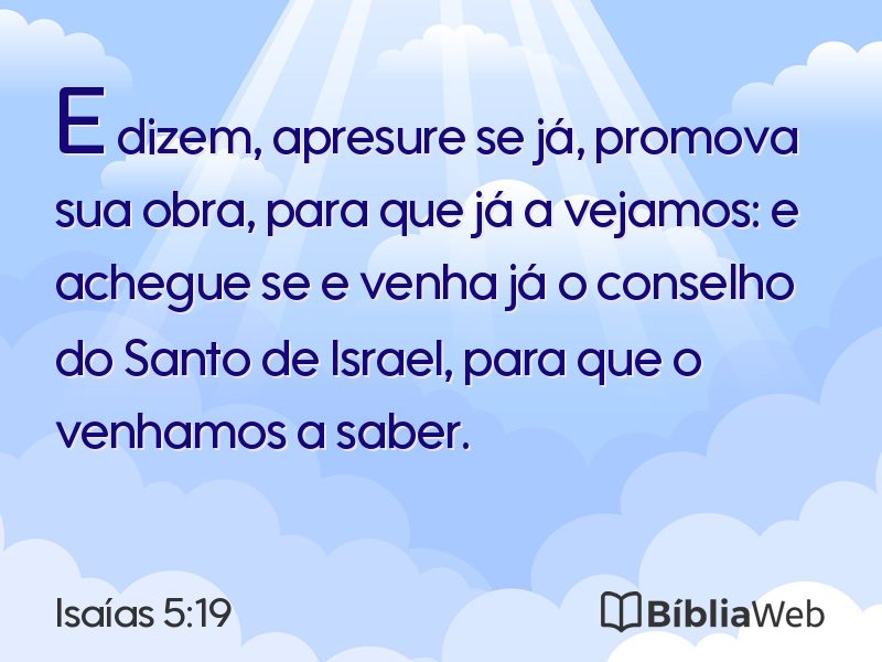 Isaías 5:19 em imagem para compartilhar