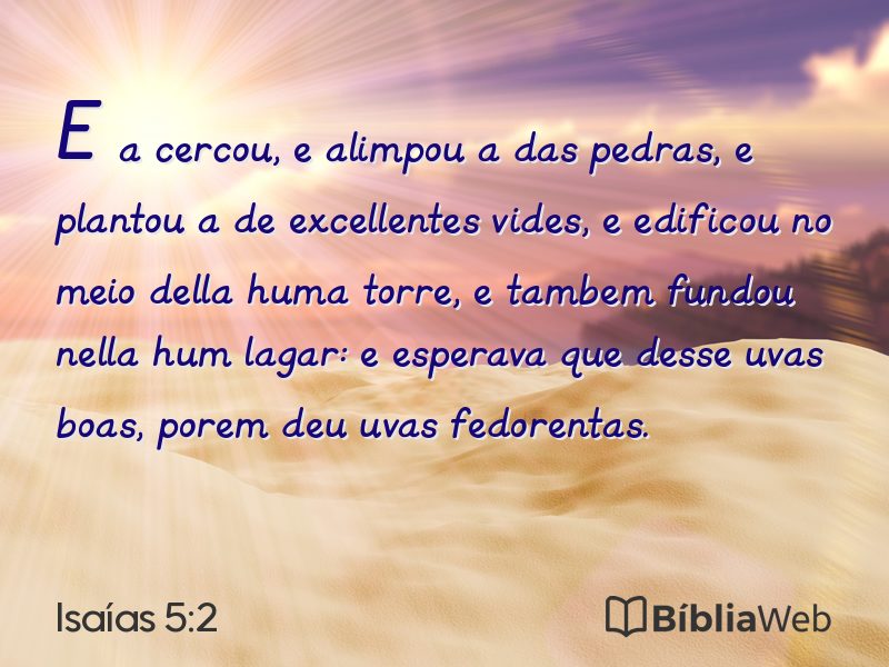 Isaías 5:2 em imagem para compartilhar