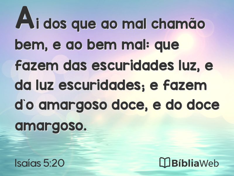 Isaías 5:20 em imagem para compartilhar