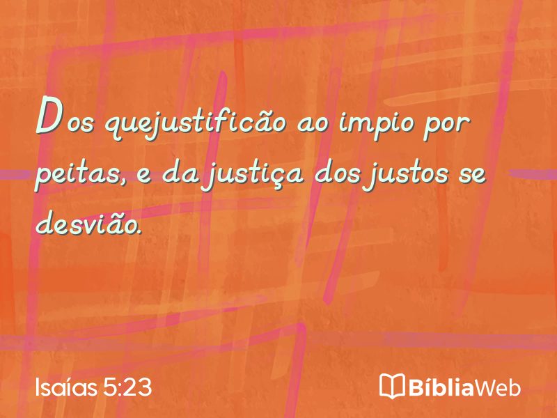 Isaías 5:23 em imagem para compartilhar