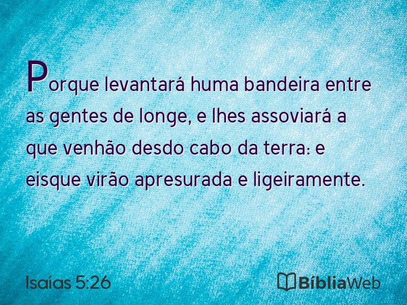 Isaías 5:26 em imagem para compartilhar