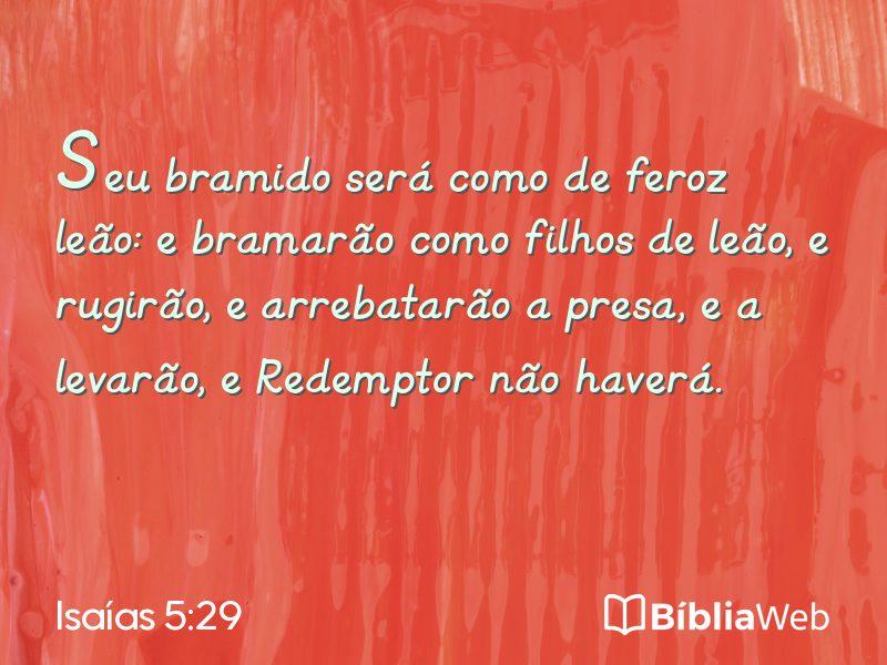 Isaías 5:29 em imagem para compartilhar