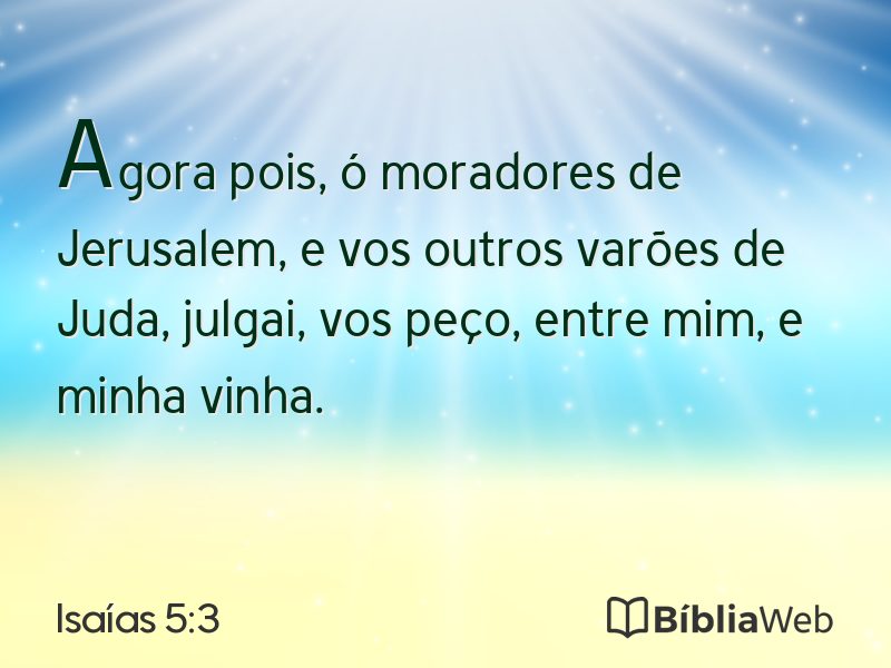 Isaías 5:3 em imagem para compartilhar