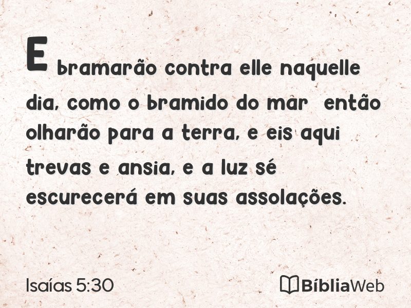 Isaías 5:30 em imagem para compartilhar