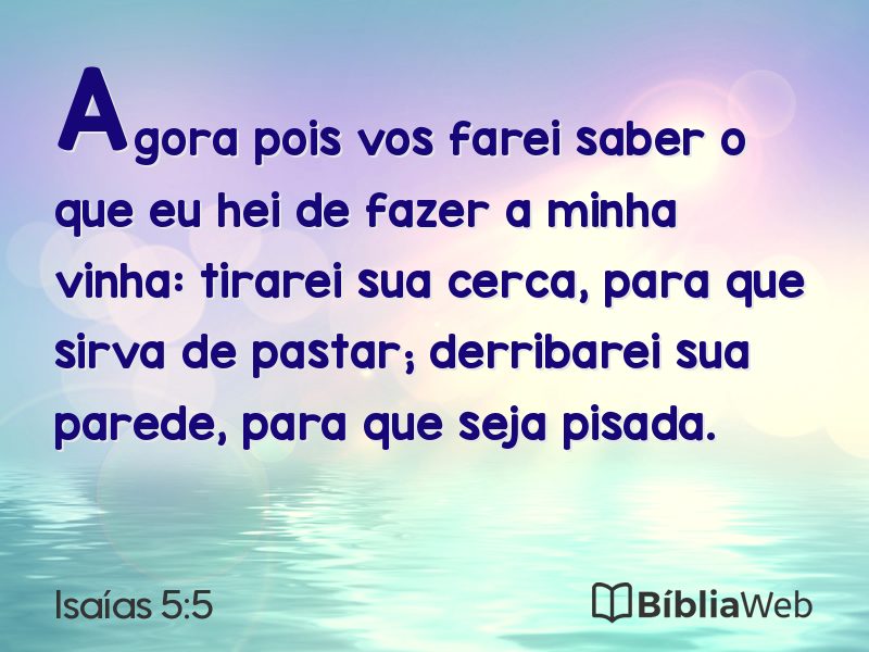 Isaías 5:5 em imagem para compartilhar