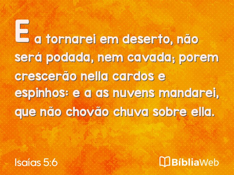 Isaías 5:6 em imagem para compartilhar