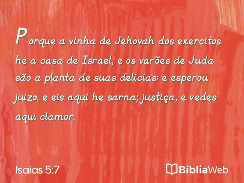 Isaías 5:7 em imagem para compartilhar