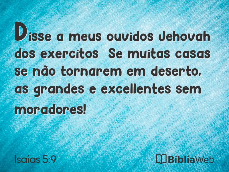 Isaías 5:9 em imagem para compartilhar