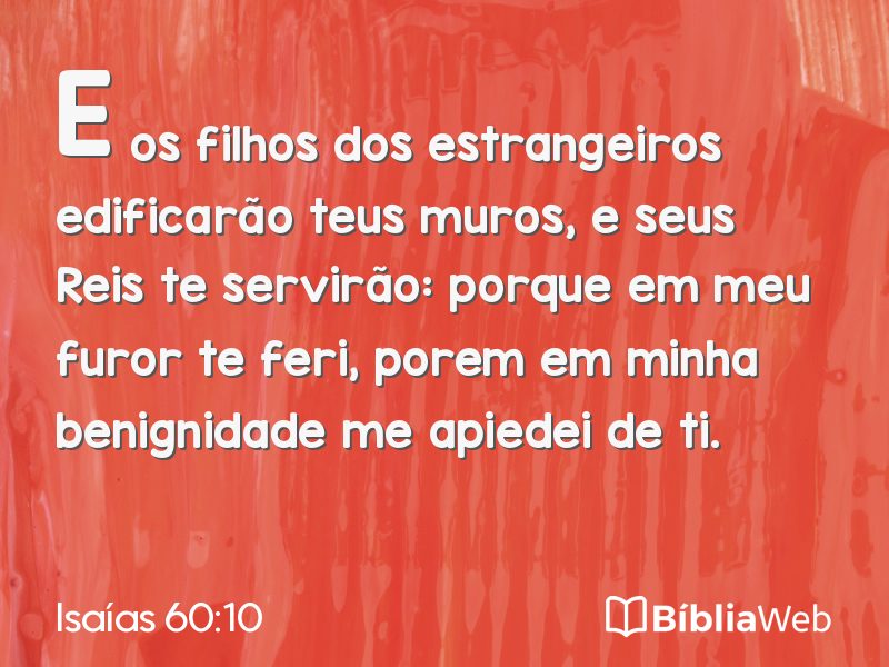 Isaías 60:10 em imagem para compartilhar