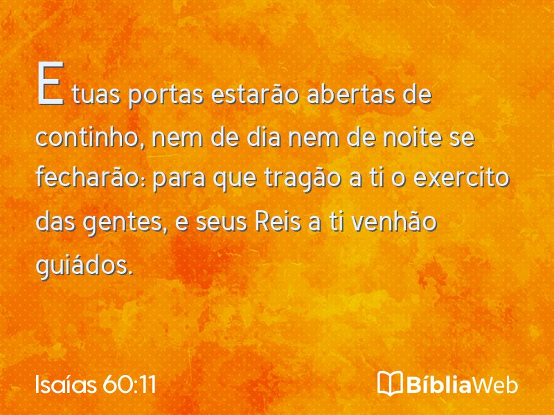 Isaías 60:11 em imagem para compartilhar