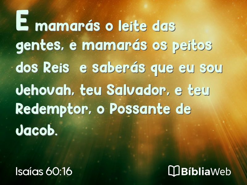 Isaías 60:16 em imagem para compartilhar