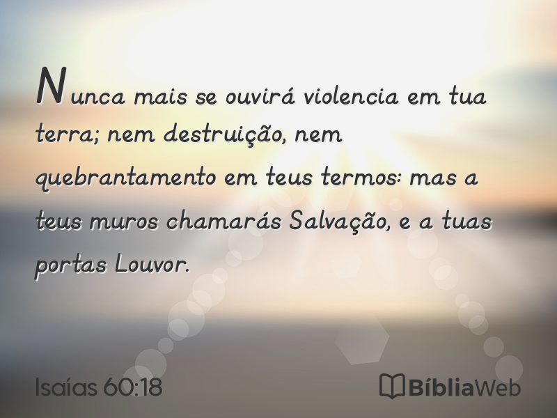 Isaías 60:18 em imagem para compartilhar