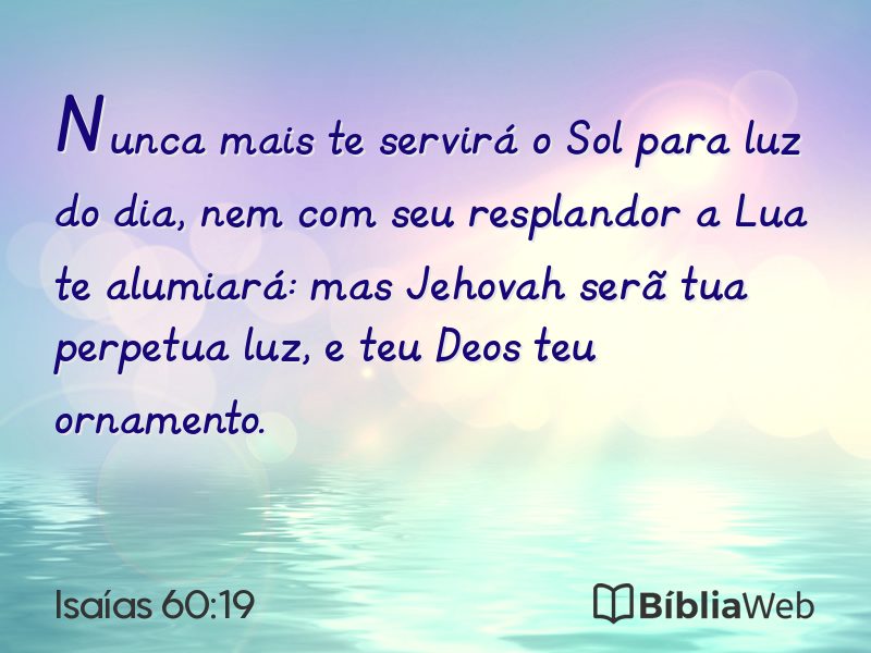 Isaías 60:19 em imagem para compartilhar