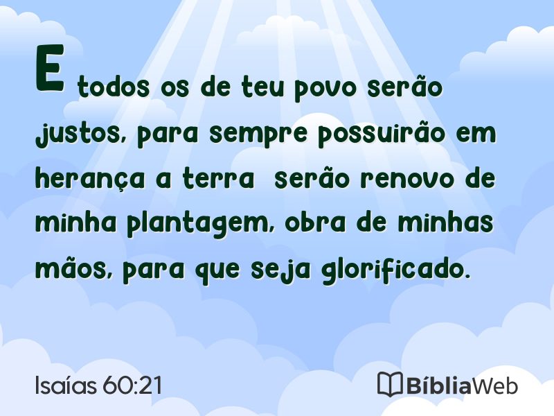 Isaías 60:21 em imagem para compartilhar
