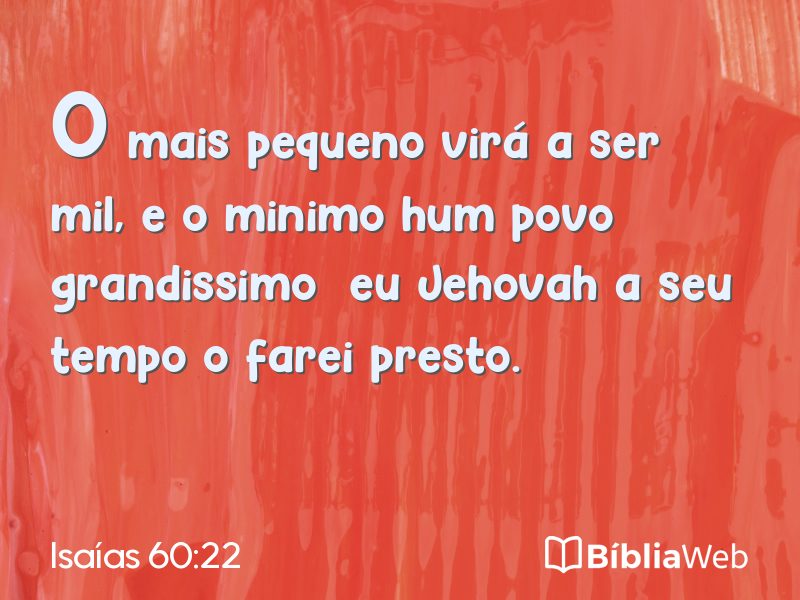 Isaías 60:22 em imagem para compartilhar