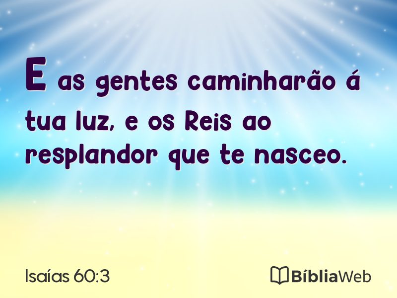 Isaías 60:3 em imagem para compartilhar
