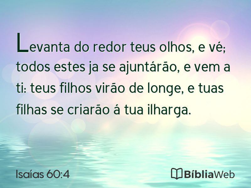Isaías 60:4 em imagem para compartilhar