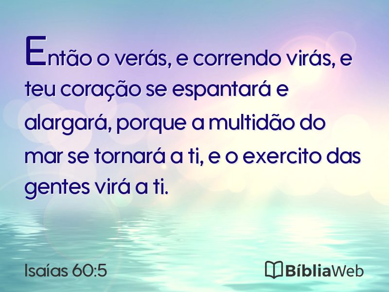 Isaías 60:5 em imagem para compartilhar