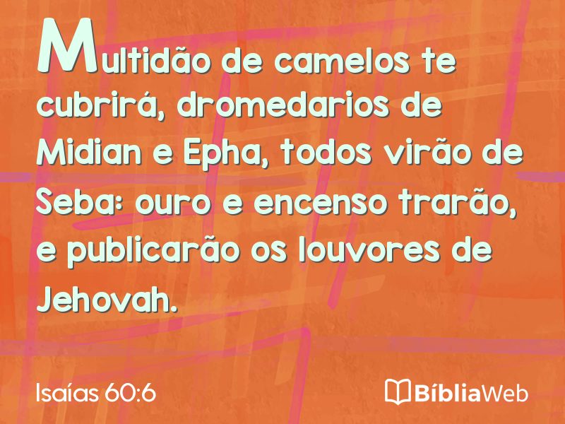 Isaías 60:6 em imagem para compartilhar