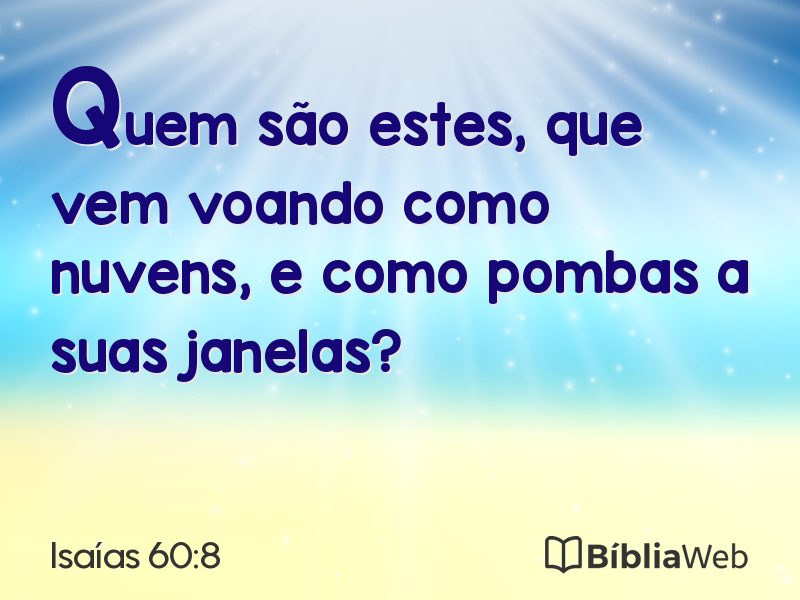 Isaías 60:8 em imagem para compartilhar