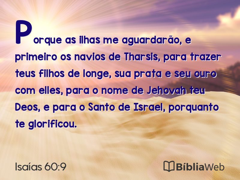 Isaías 60:9 em imagem para compartilhar