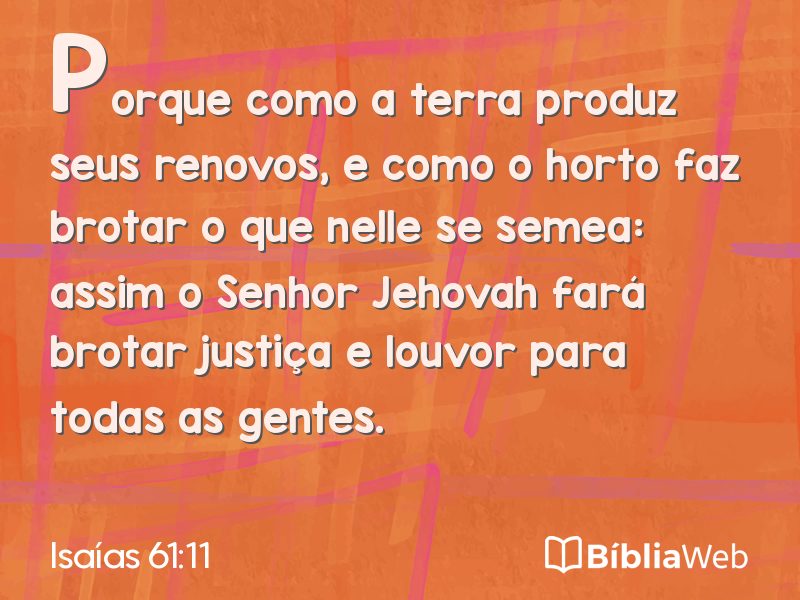 Isaías 61:11 em imagem para compartilhar