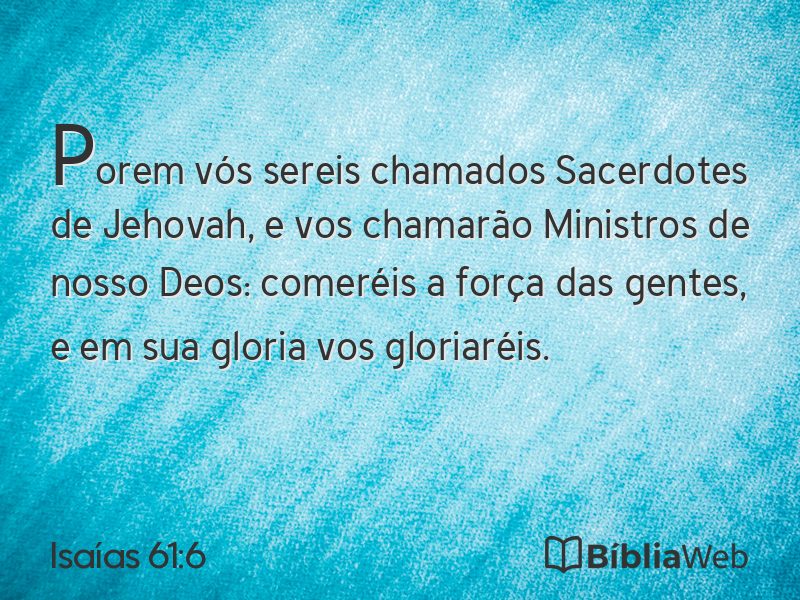 Isaías 61:6 em imagem para compartilhar