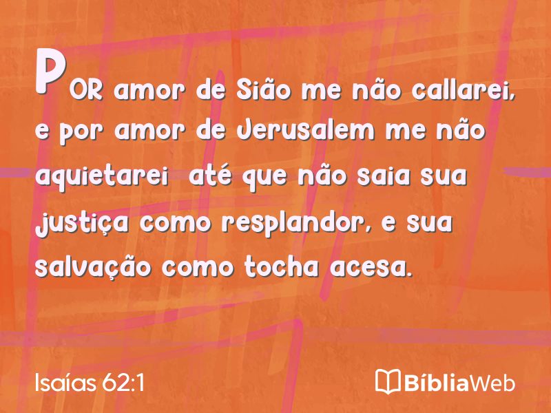 Isaías 62:1 em imagem para compartilhar