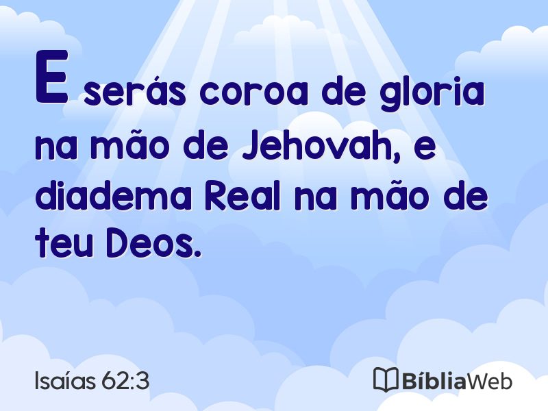 Isaías 62:3 em imagem para compartilhar