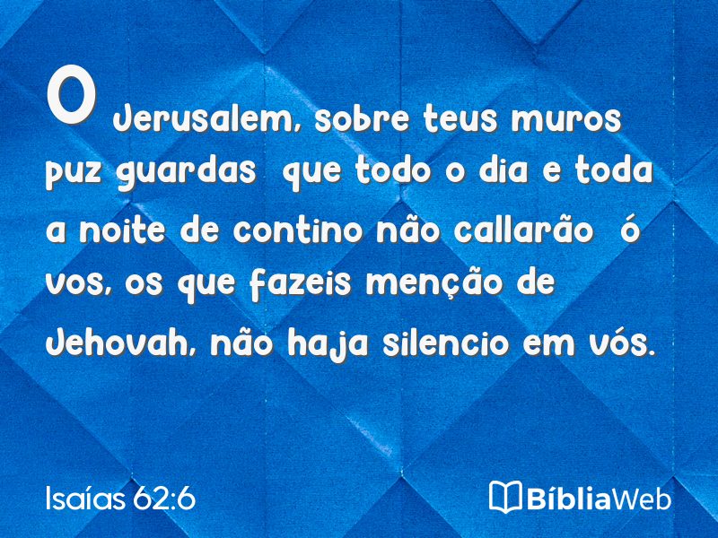Isaías 62:6 em imagem para compartilhar