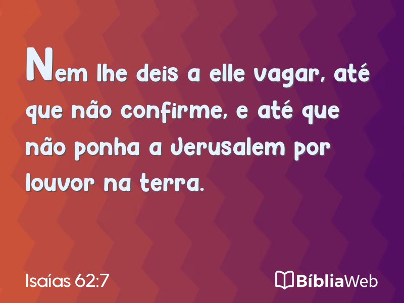 Isaías 62:7 em imagem para compartilhar