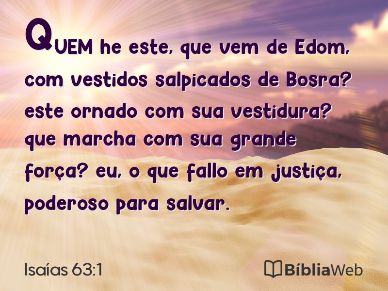 Isaías 63:1 em imagem para compartilhar