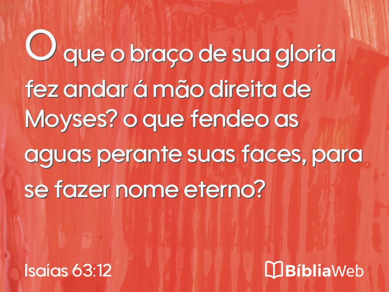 Isaías 63:12 em imagem para compartilhar