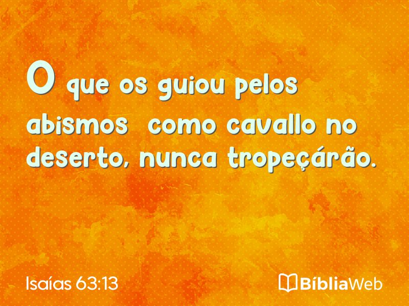 Isaías 63:13 em imagem para compartilhar