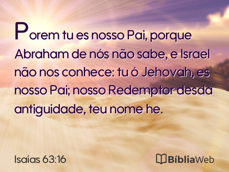Isaías 63:16 em imagem para compartilhar