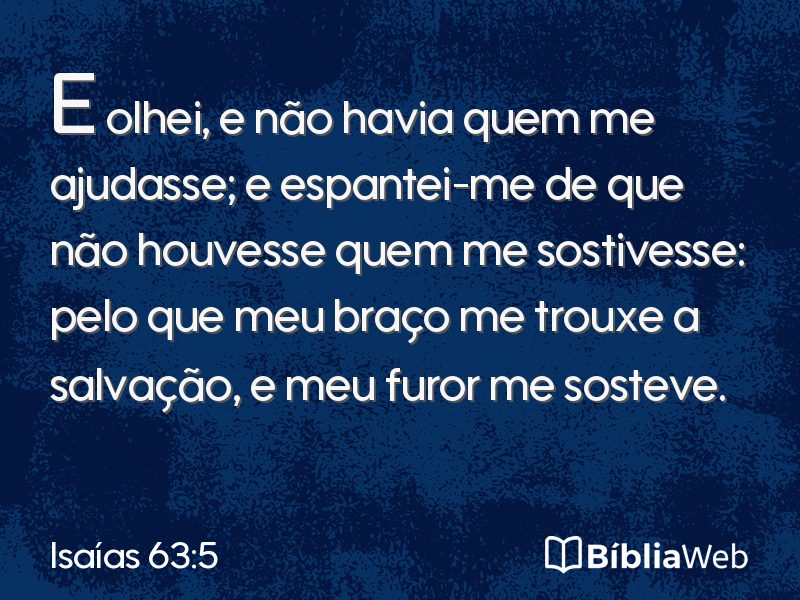 Isaías 63:5 em imagem para compartilhar