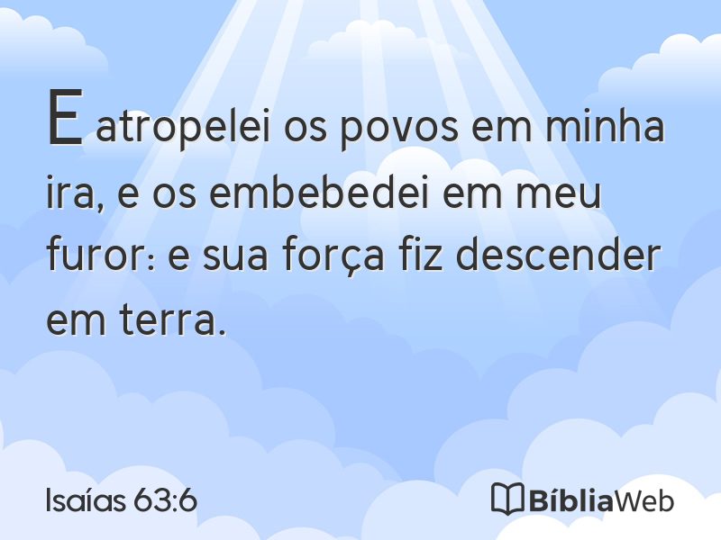Isaías 63:6 em imagem para compartilhar