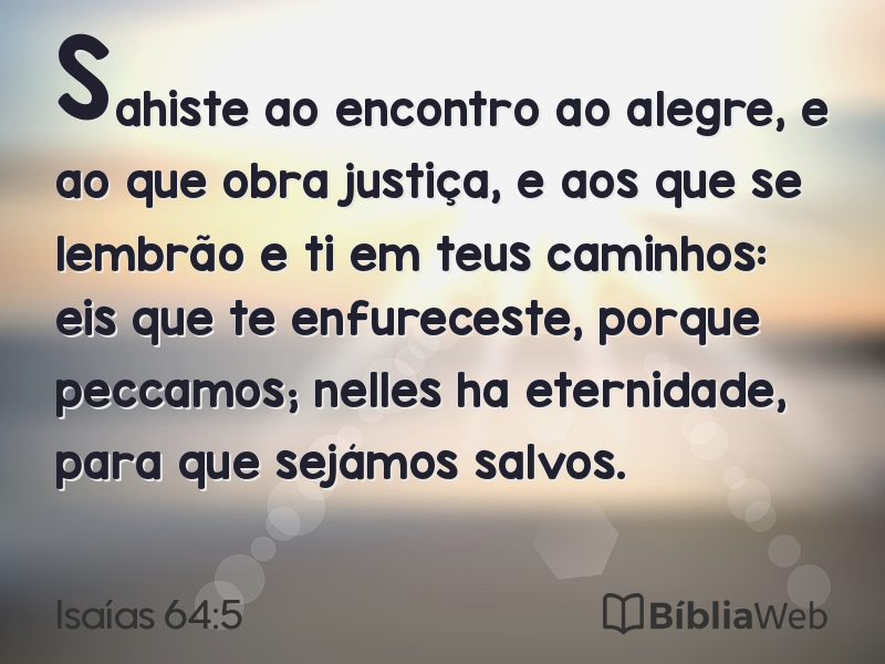 Isaías 64:5 em imagem para compartilhar
