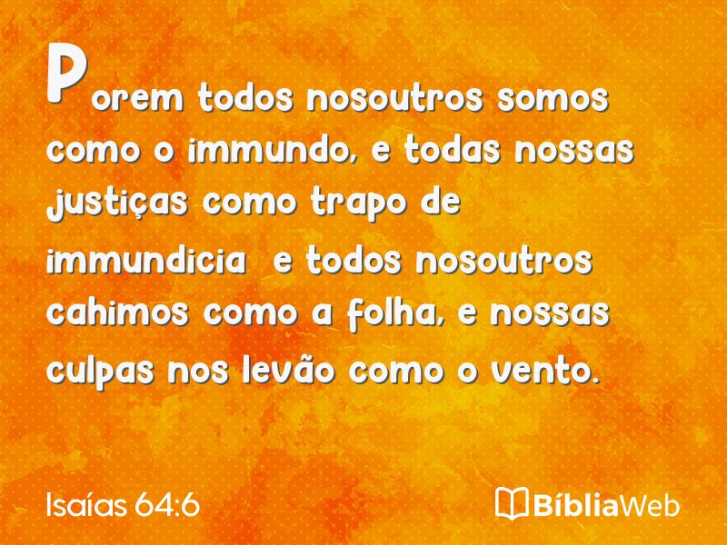Isaías 64:6 em imagem para compartilhar