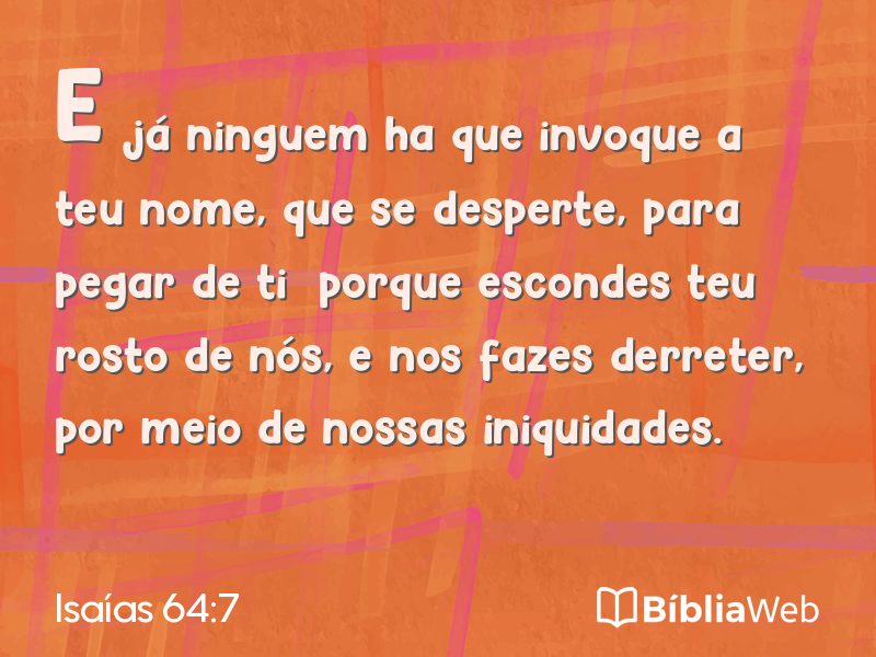 Isaías 64:7 em imagem para compartilhar