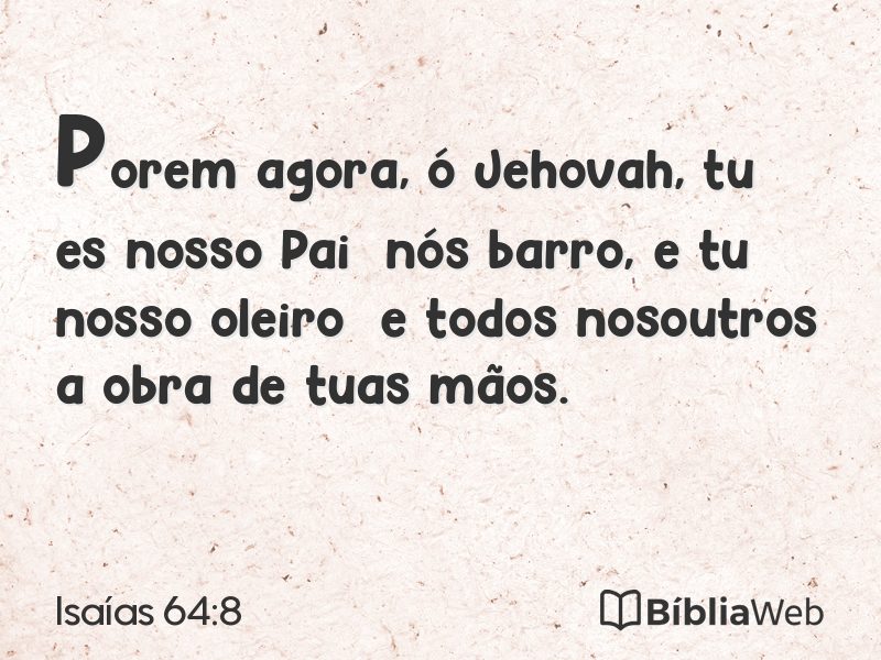 Isaías 64:8 em imagem para compartilhar