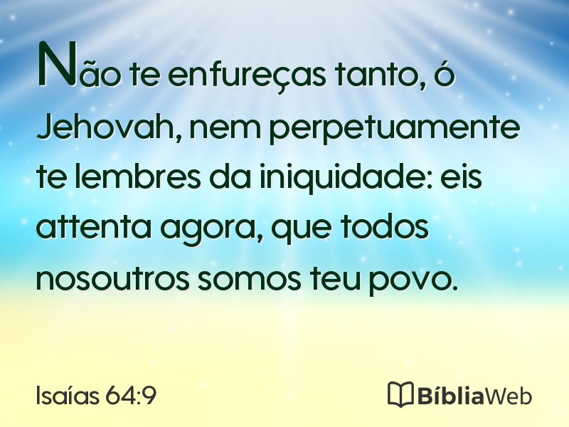 Isaías 64:9 em imagem para compartilhar