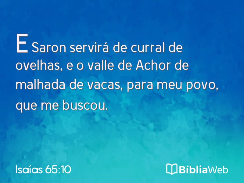 Isaías 65:10 em imagem para compartilhar