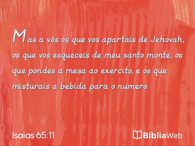 Isaías 65:11 em imagem para compartilhar
