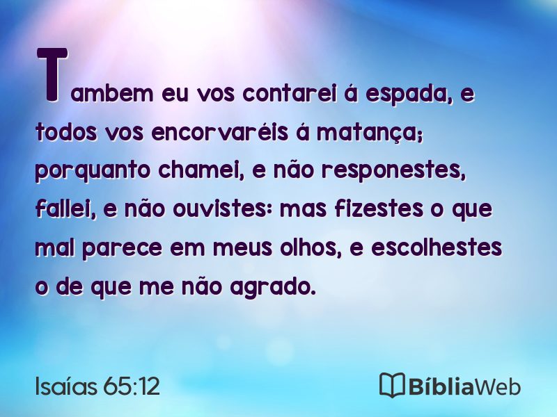 Isaías 65:12 em imagem para compartilhar