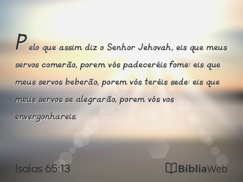 Isaías 65:13 em imagem para compartilhar