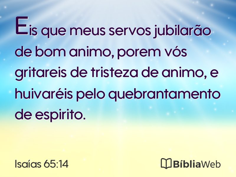 Isaías 65:14 em imagem para compartilhar
