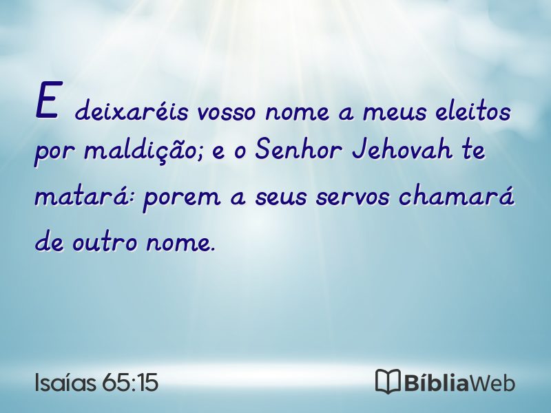 Isaías 65:15 em imagem para compartilhar